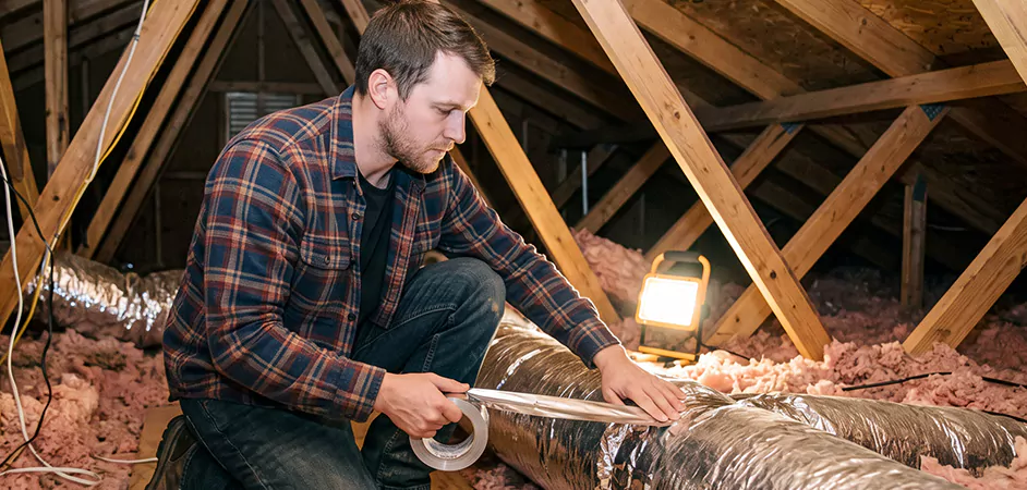 Attic Duct Sealing and Insulation in Elizabeth